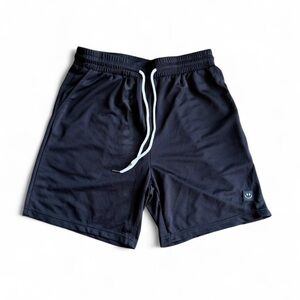 NWT SHEIN Men’s Black Mesh Athletic Shorts Smiley Face Patch S